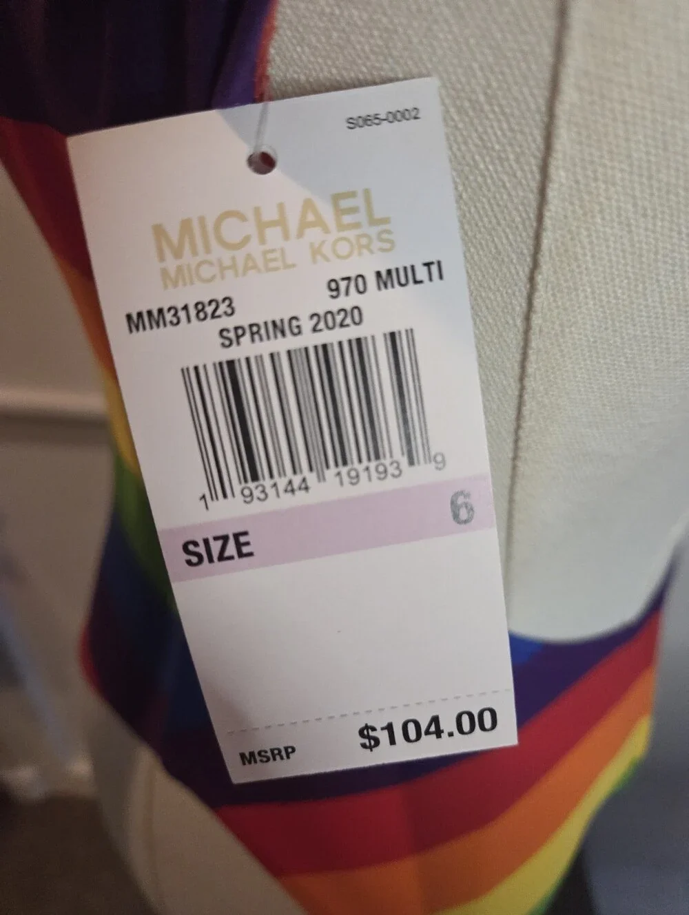 Michael Kors Multicolor Rainbow Stripe One-Piece Sz 6